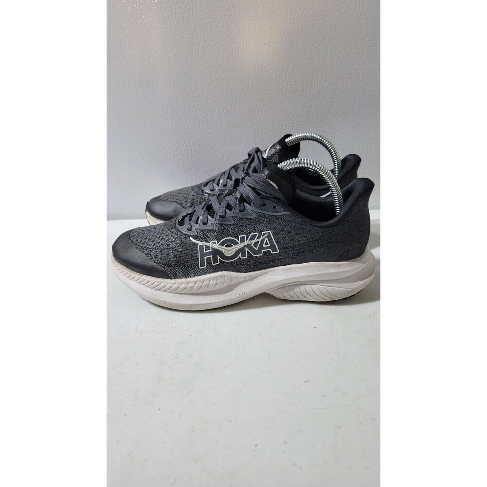 Hoka One One Mach 6 Running Shoes Mens Size 6.5 MD Black White Athletic Sneakers